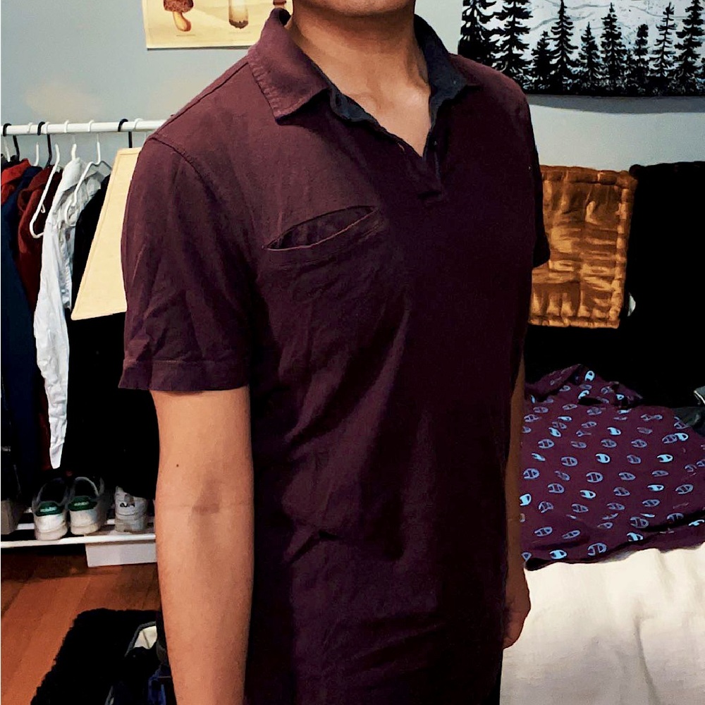 Banana Republic Collared Purple Shirt